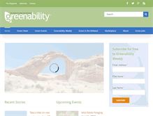 Tablet Screenshot of greenabilitymagazine.com